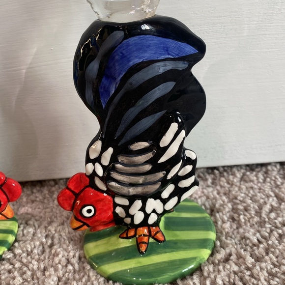 Nicole Engblom Rooster Martini Glass Set of 2 - Picture 3 of 5